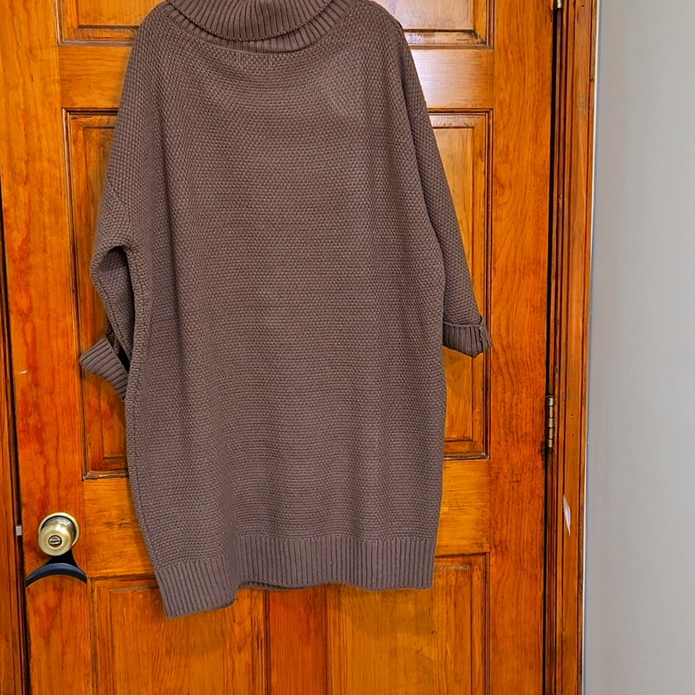 Signature By Robbi Bee Women's Brown Knit Dress